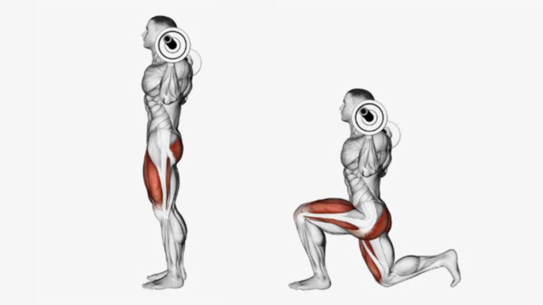 Image of how to do reverse lunge barbell leg workouts