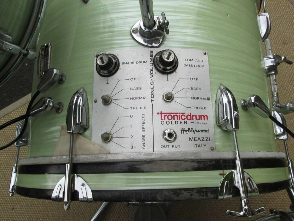 meazzi hollywood tronic drum golden vintage electronic drums
