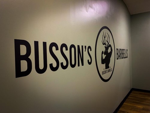 Bussons Logo Displayed inside the business