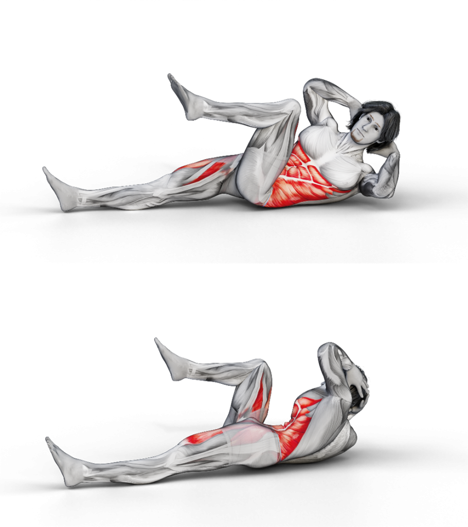 Image of the bicycle crunch core exercise