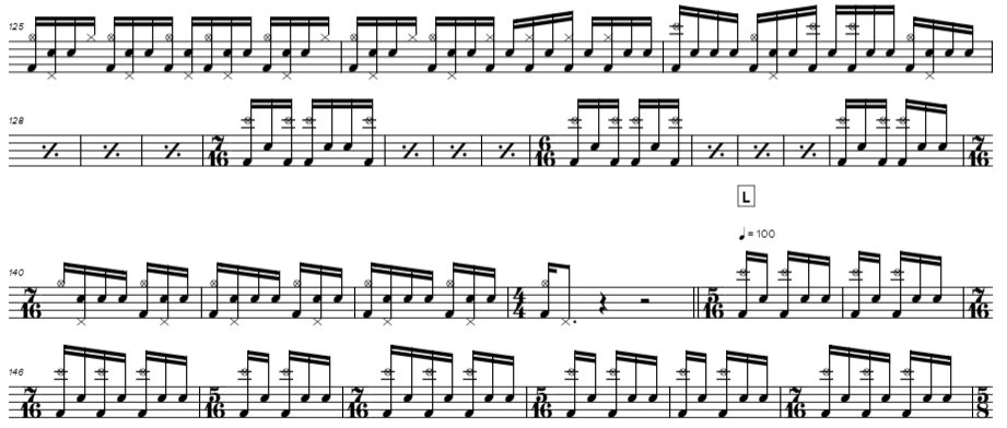 The 10 Hardest Drumming Songs 9 the dance of eternity by dream theater - drum notation