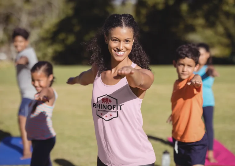 Image of a yoga instructor teaching children Ansura Yoga